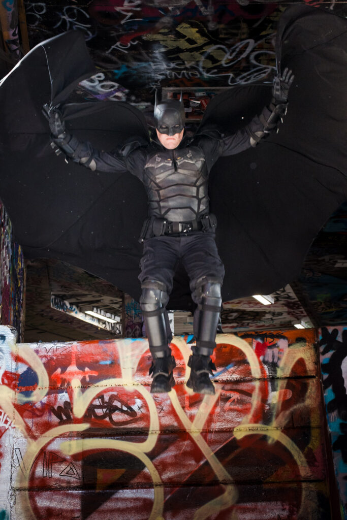 Batman in flight